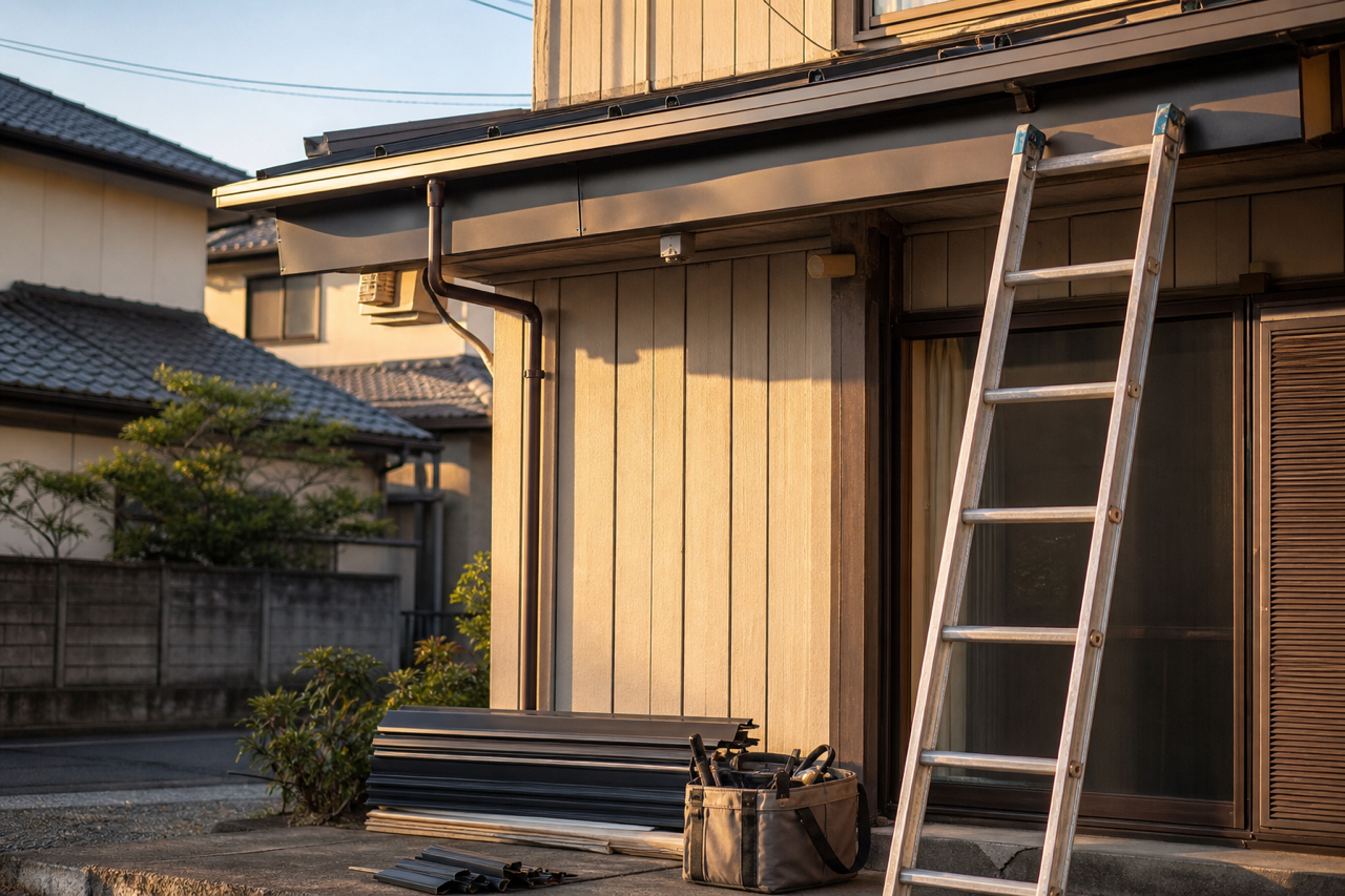 北口板金店の作業風景
