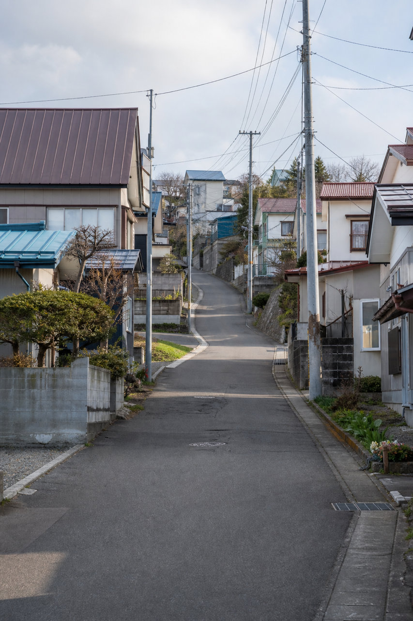 函館市宮前町の街並み